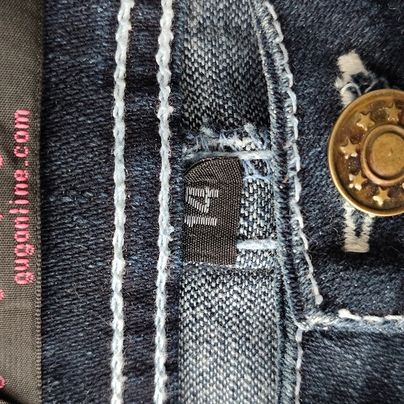 Giddy Up Glamour Native American headdress bootcut jeans 14 stretch embroidery - Picture 8 of 8